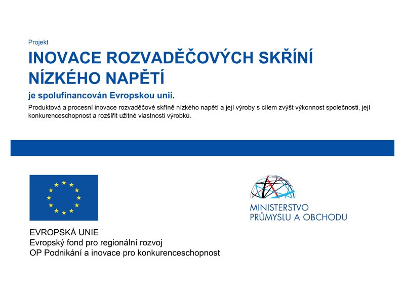 Inovace rozvaděčových skříní nízkého napětí | spolufinancováno Evropskou unií