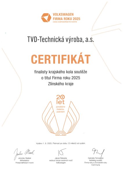 Firma roku 2025 ve Zlínském kraji